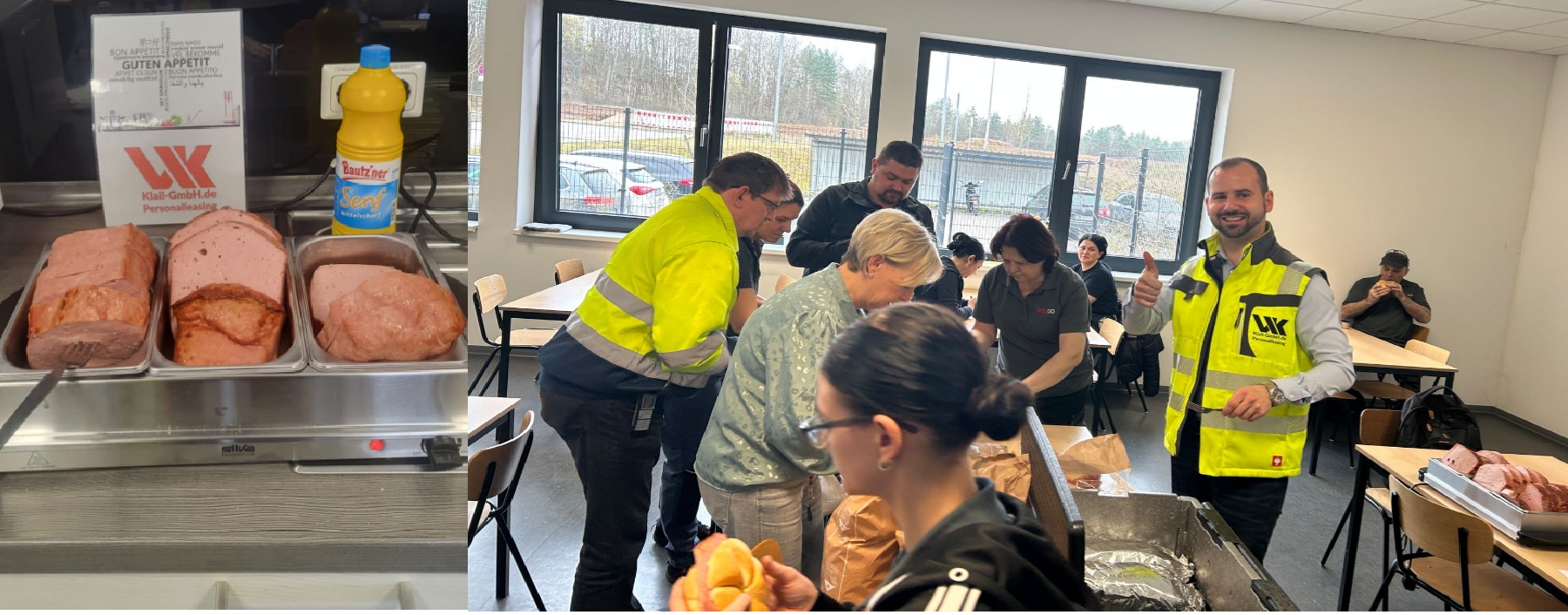 Brotzeit für die Mitarbeiter der Firma Welco